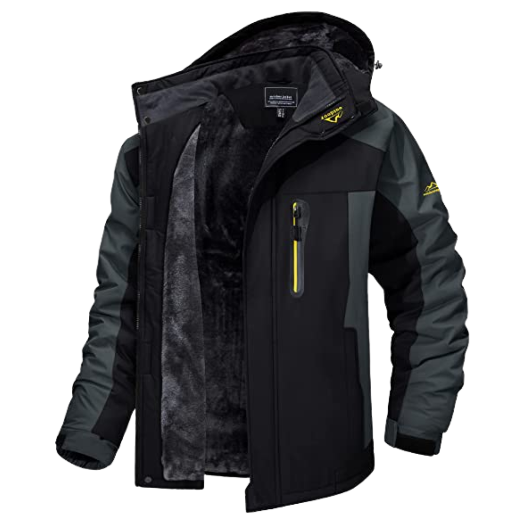 Men's Heavy-Duty Insulated Winter Jacket Multiple Pockets