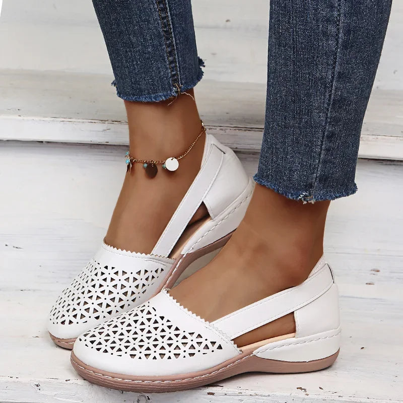 Womens Slip On Wedge Sandals