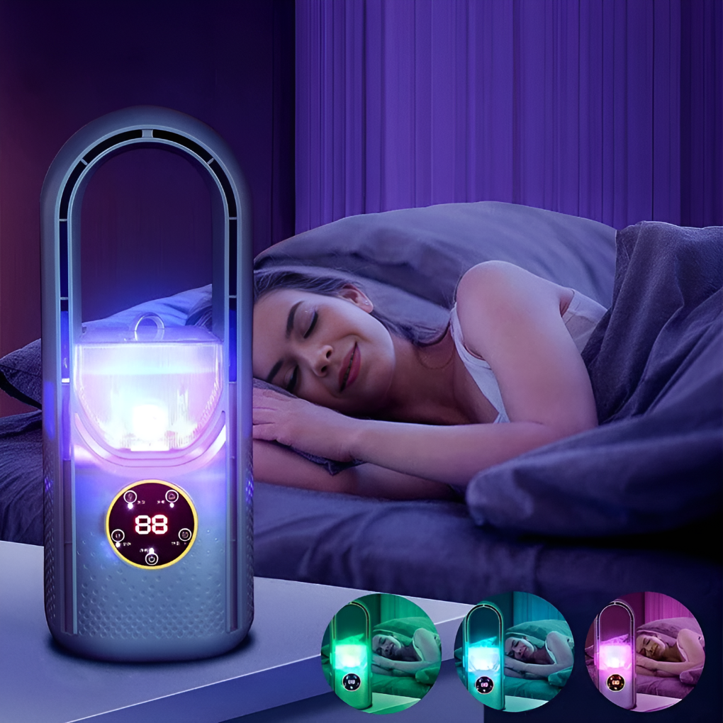 Portable Bladeless Table Fan Air Conditioner