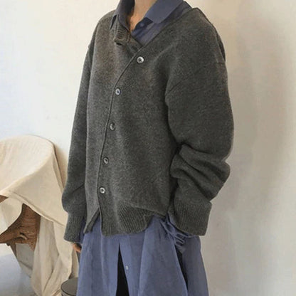 Women's Asymmetrical Button Cardigan