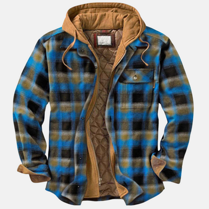 Men's Quilted Flannel Jacket Shirt