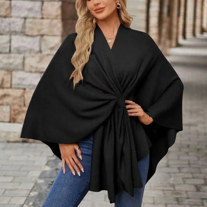 Women's Wrap Blouse Poncho Style