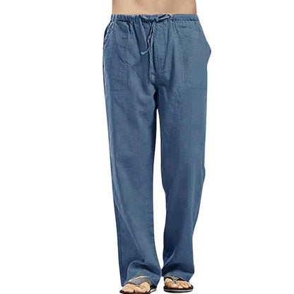 Ralph Men's Linen Pants Breathable Oversized Fit