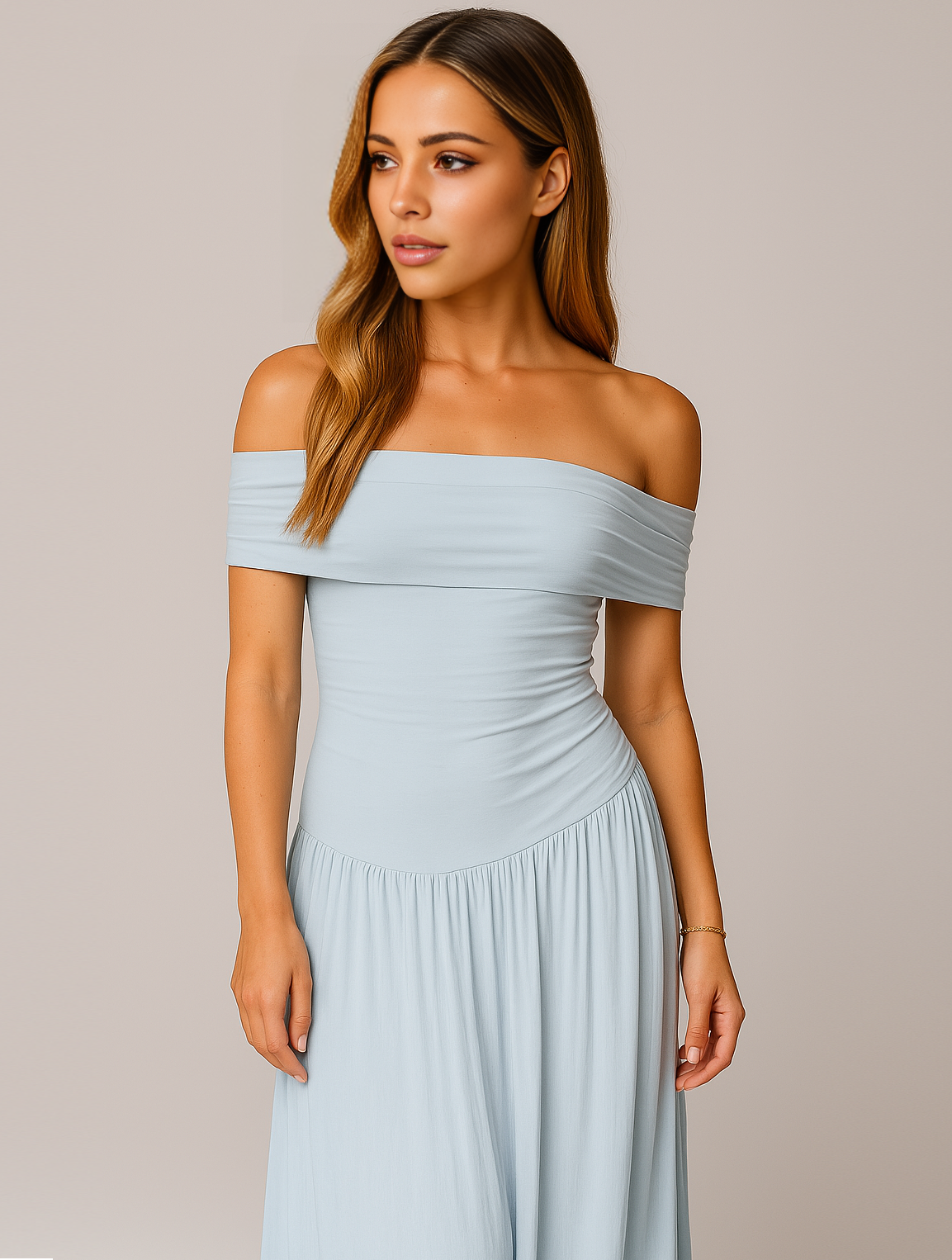 Women's Off-Shoulder Maxi Dress Elegant