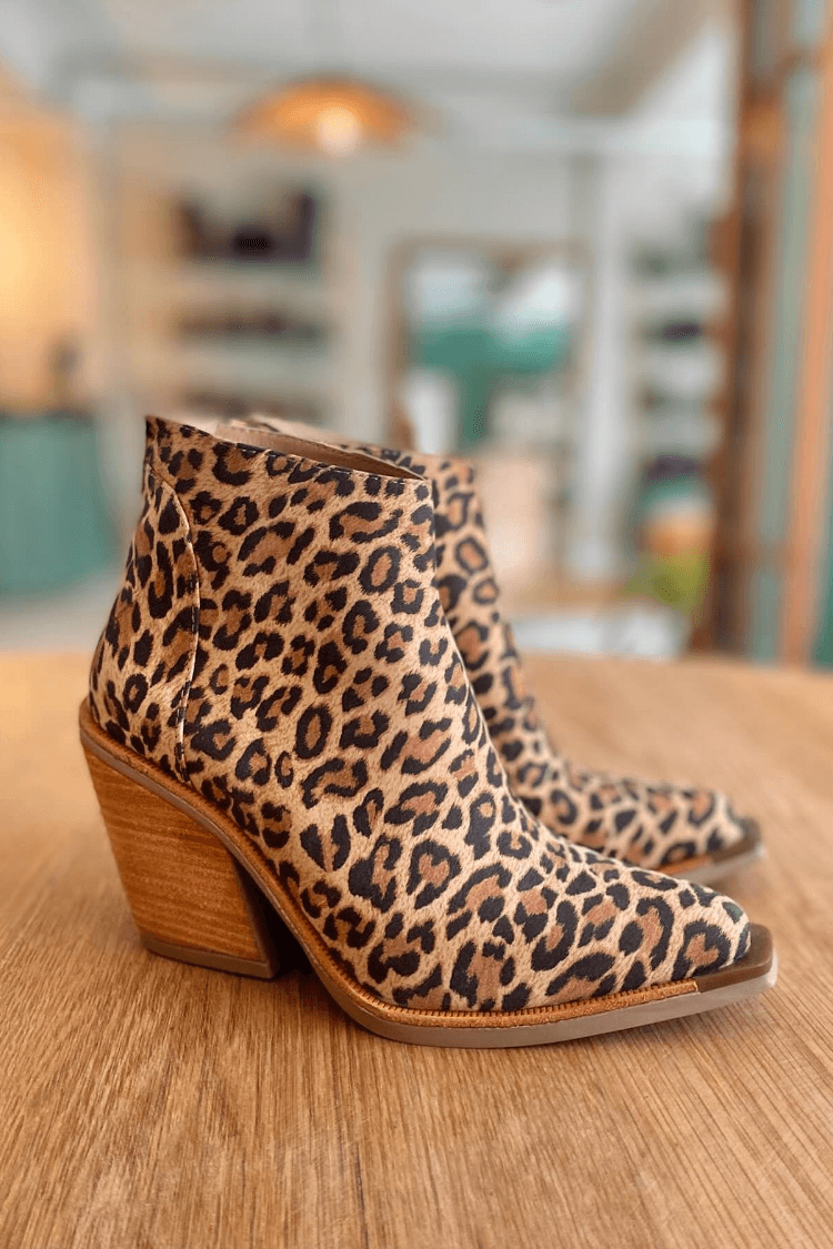 Women's Patterned Ankle Boots Block Heel - VibreMode