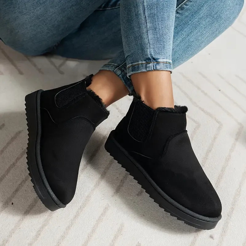 Women's Solid Color Ankle Boots