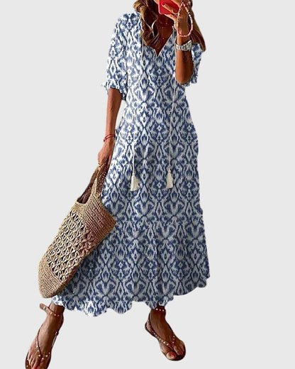 Women's Boho Vintage Summer Dress - VibreMode