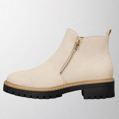 Women's Round Toe Zip Shoes