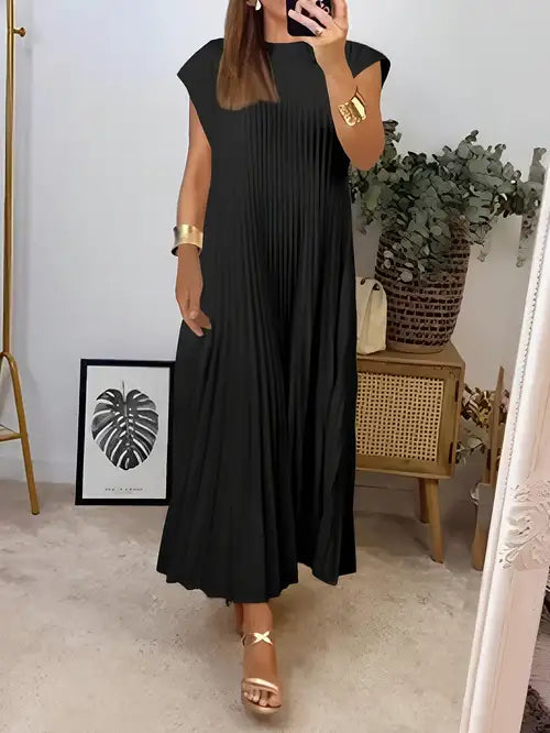 Women's Pleated Evening Dress Elegant - VibreMode