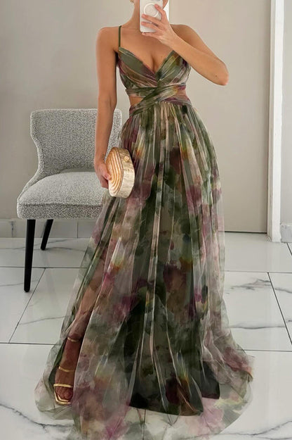 Women's Floral Print Maxi Dress