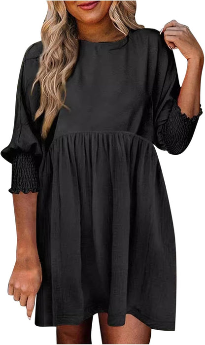 Women's Ruched Summer Day Dress