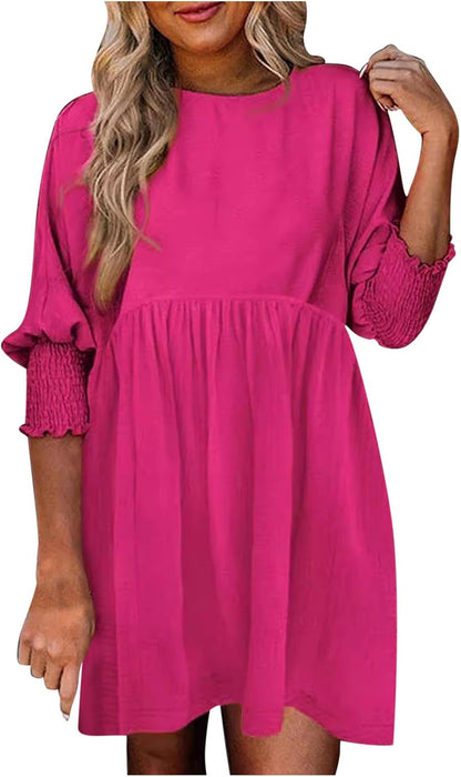 Women's Ruched Summer Day Dress