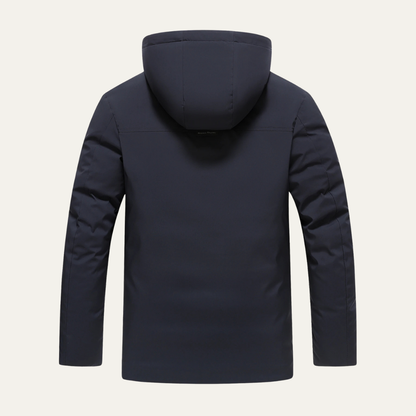 Men's Thick Cotton Padded Winter Jacket with Hood