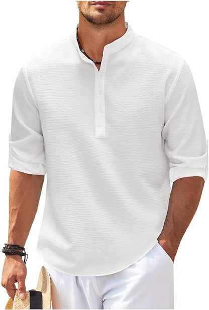 Men's Casual Cotton Shirt Relaxed Fit Lightweight