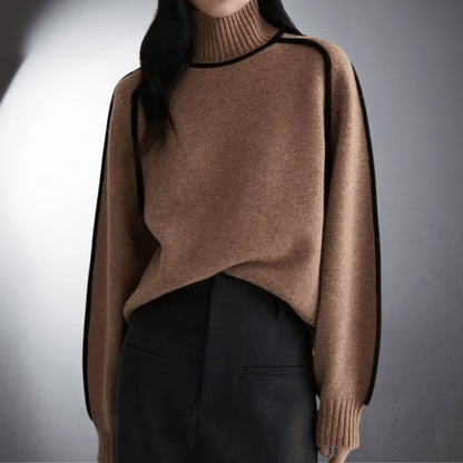 Women's Turtleneck Sweater Modern Knit
