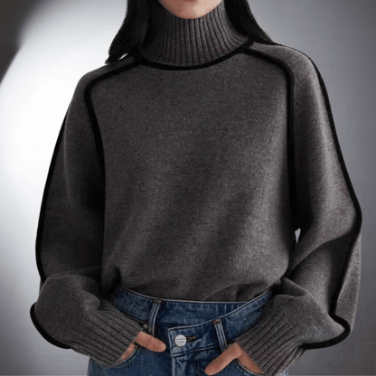 Women's Turtleneck Sweater Modern Knit