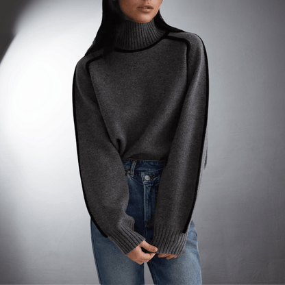 Women's Turtleneck Sweater Modern Knit