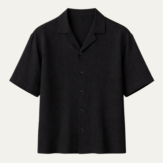 Men's Casual Button Up Shirt Loose Fit Cotton - VibreMode