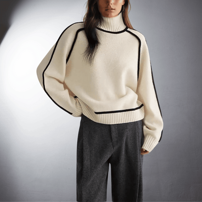 Women's Turtleneck Sweater Voluminous Sleeves