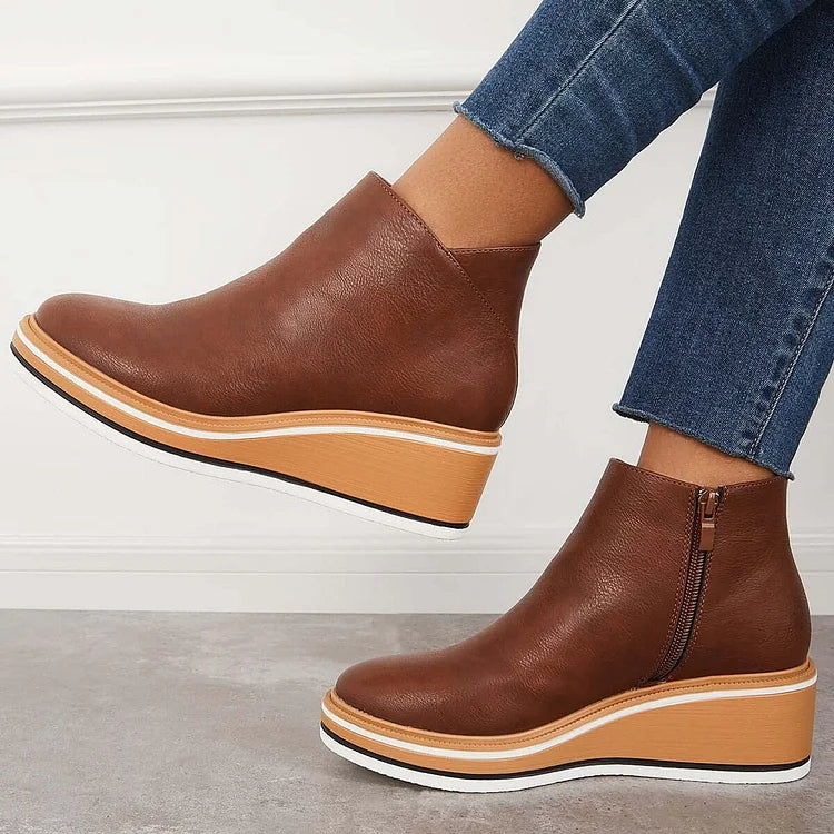 Women's Ankle Boots Side Zipper Style