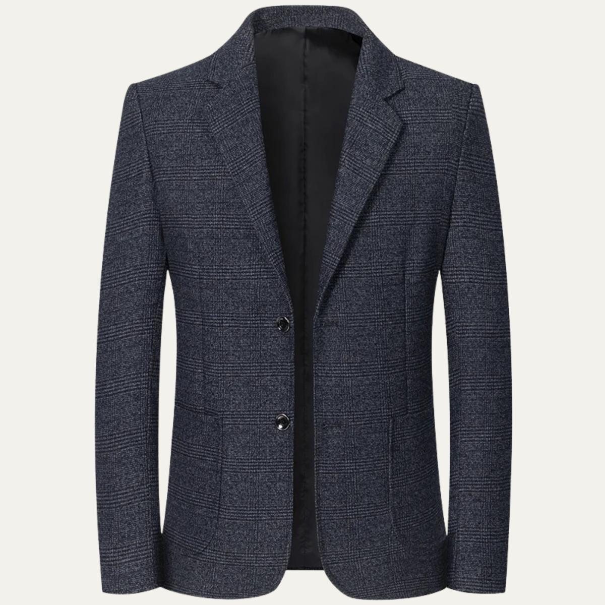 Men's Plaid Blazer Jacket Vintage Checkered Wool