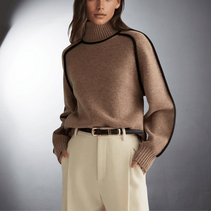 Women's Turtleneck Sweater Modern Knit