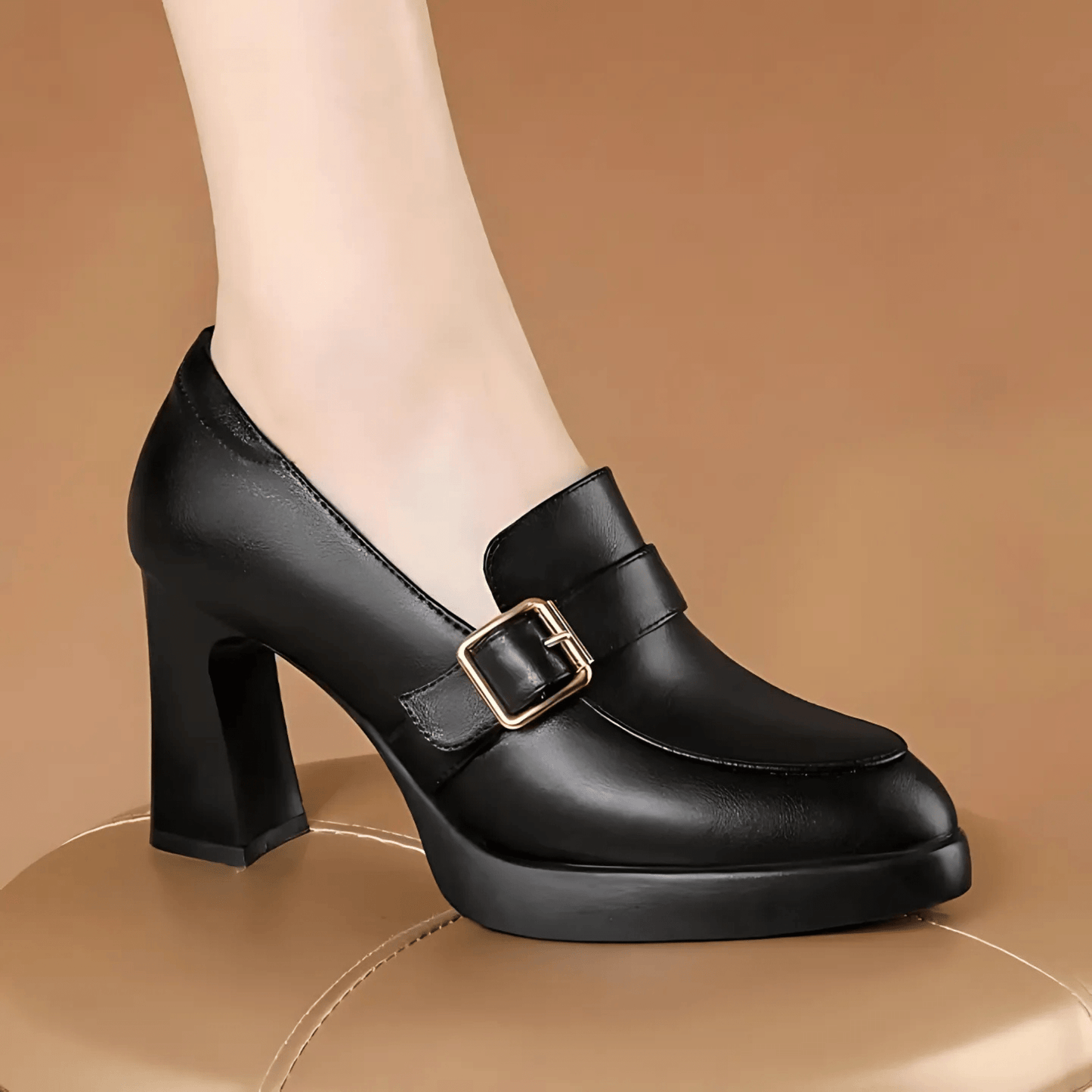 Women's Chunky Heel Sandals Platform Buckle