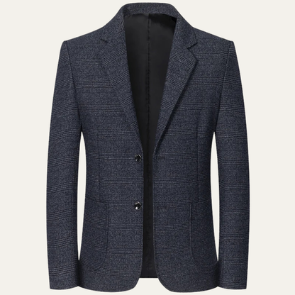 Men's Plaid Blazer Jacket Vintage Checkered Wool - VibreMode