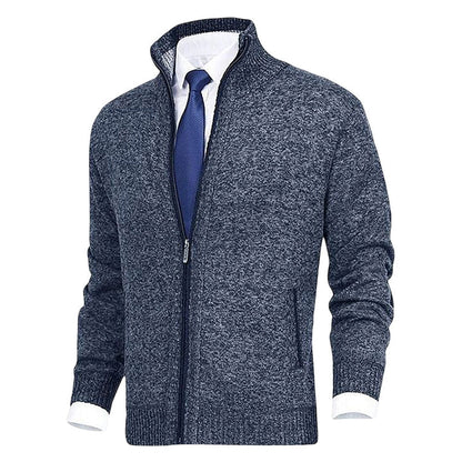 Knitted Cardigan Zip Up With Pockets