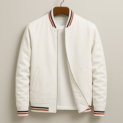 Vintage Style Zipper Bomber Coat