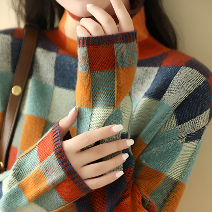Women's Fine Wool High Neck Sweater