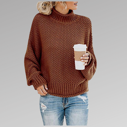 Women's Long Sleeve Knit Sweater Cozy Pullover