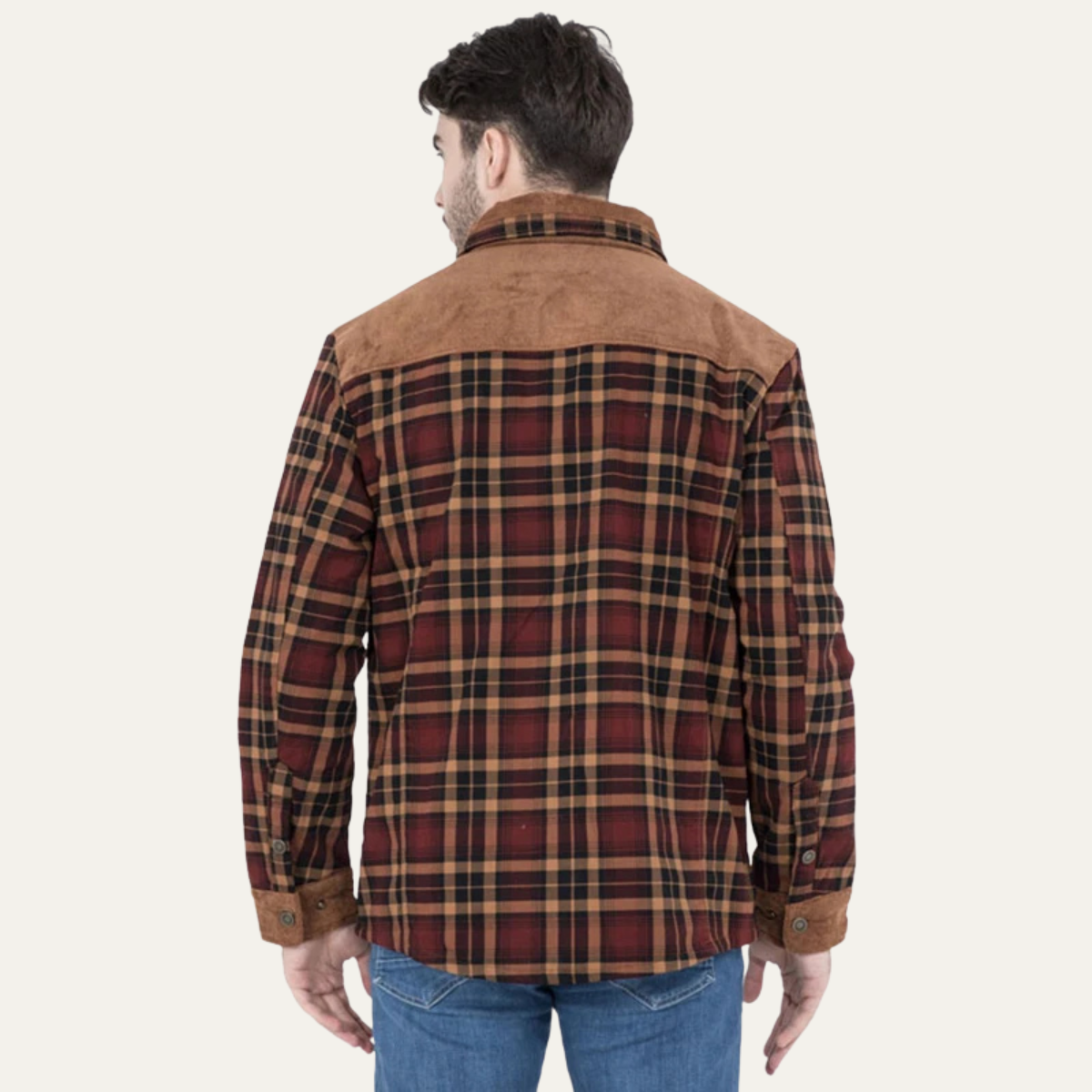 Men's Fleece Lined Flannel Jacket Plaid
