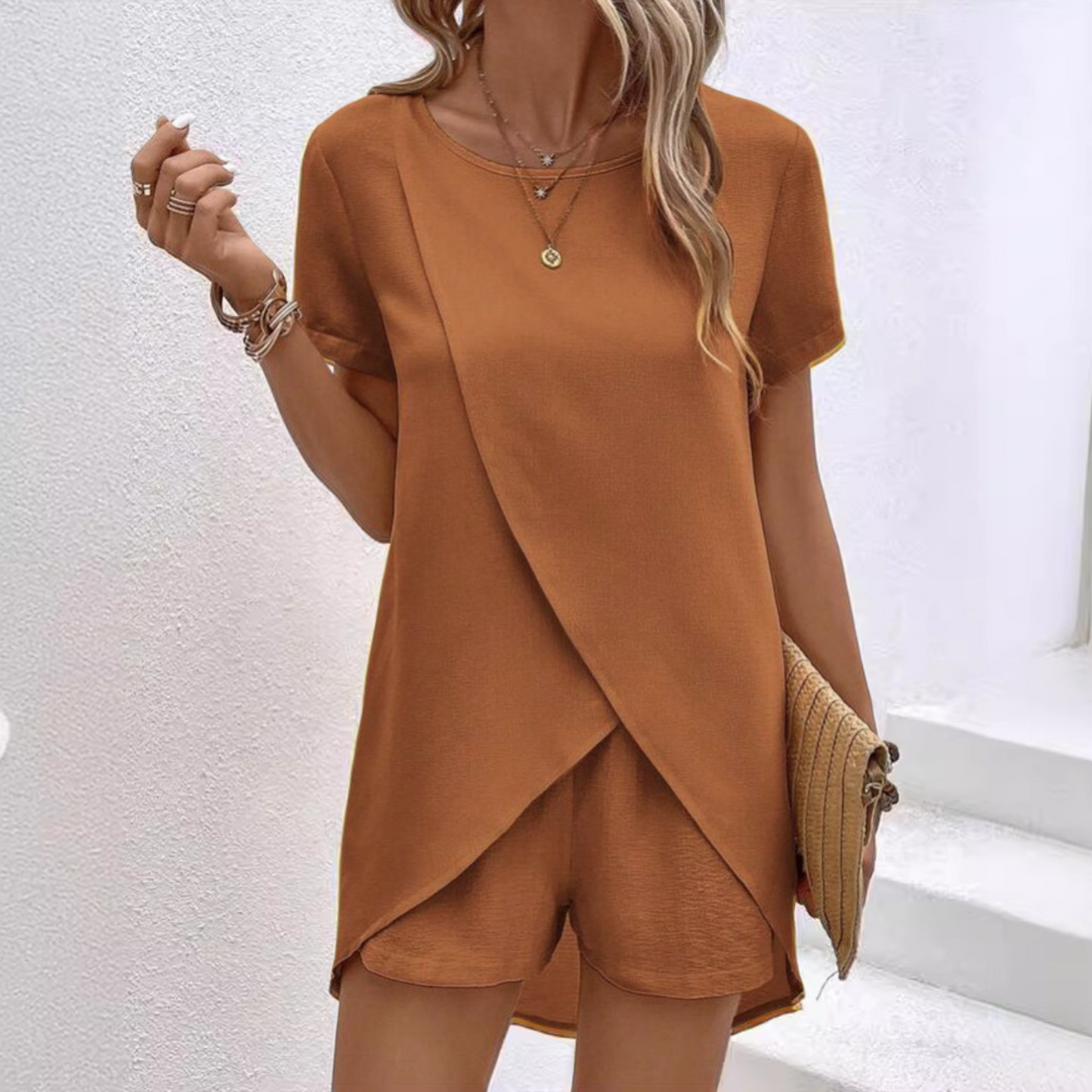 Women's Summer Wrap Co-ord Set