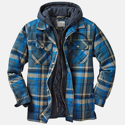Men's Quilted Flannel Jacket Shirt