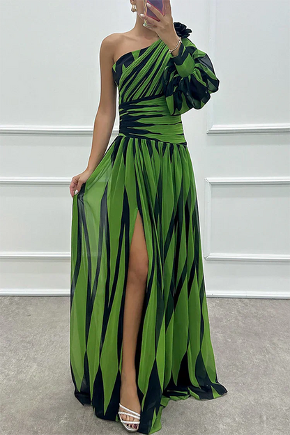 Women's Asymmetrical Sleeve Dress