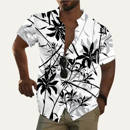 Men's Hawaiian Beach Shirt Coconut Print