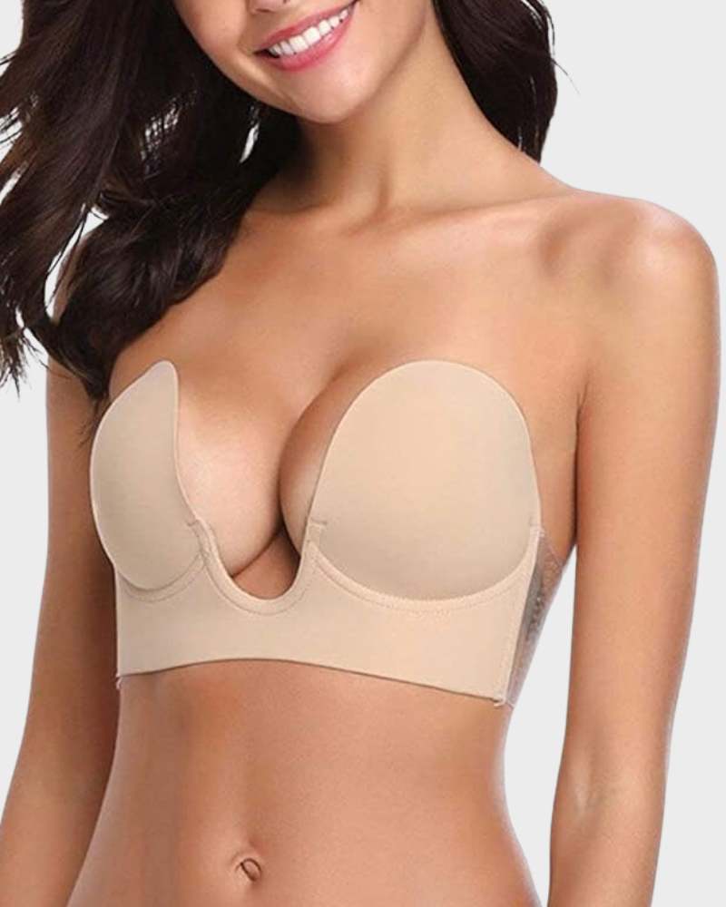 Women's Push Up Plunge Bra Strapless Deep