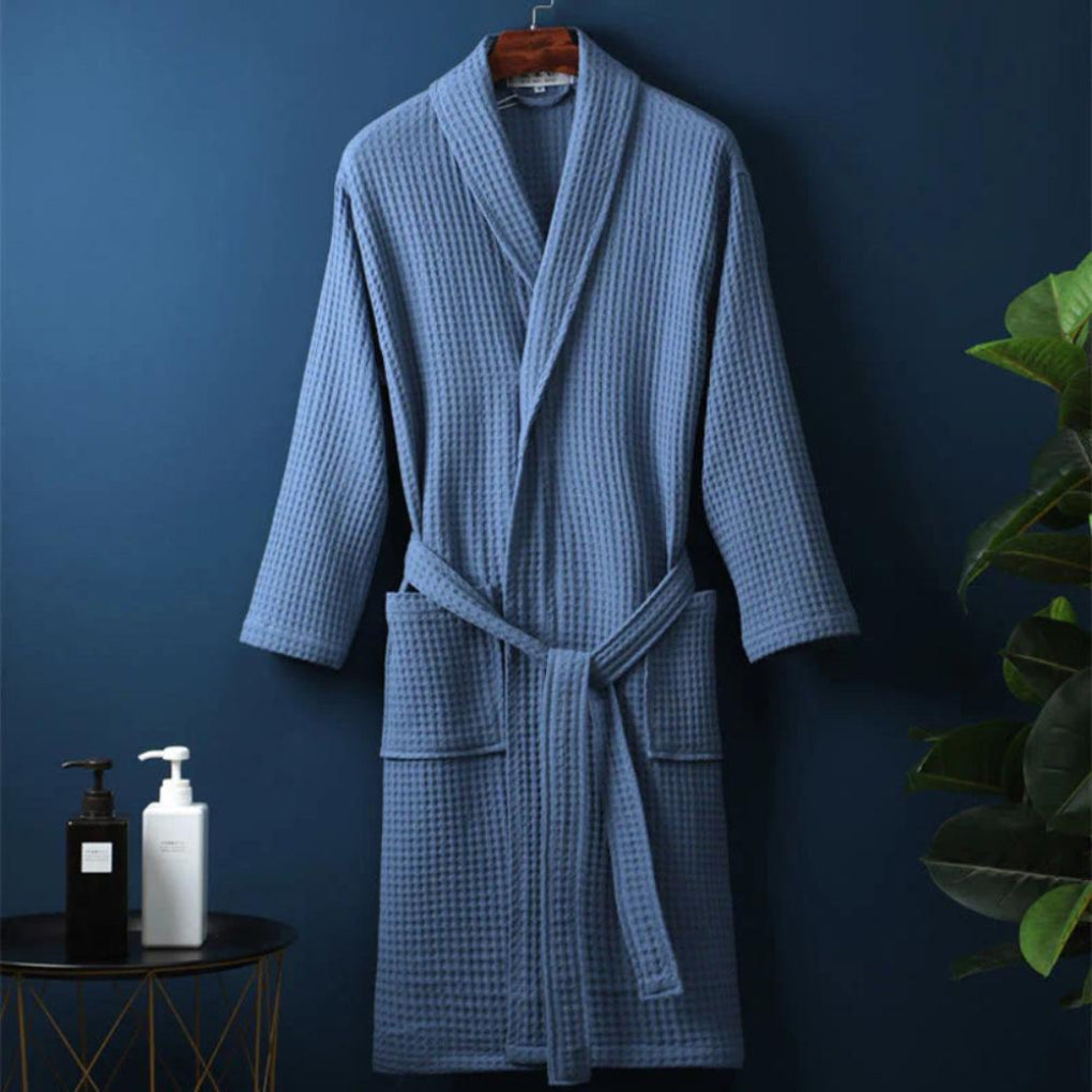 Couple Cotton Terry Bathrobe Lightweight Waffle