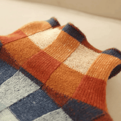 Women's Turtleneck Patchwork Sweater