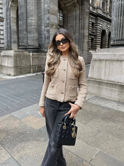 New York Style Ladies Spring Buttons Coat