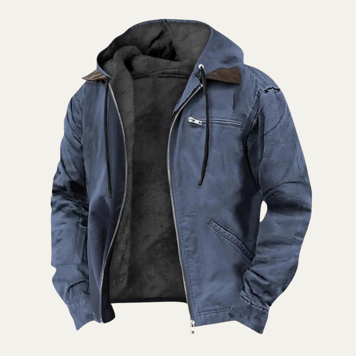 Men's Winter Fleece Lined Hooded Jacket