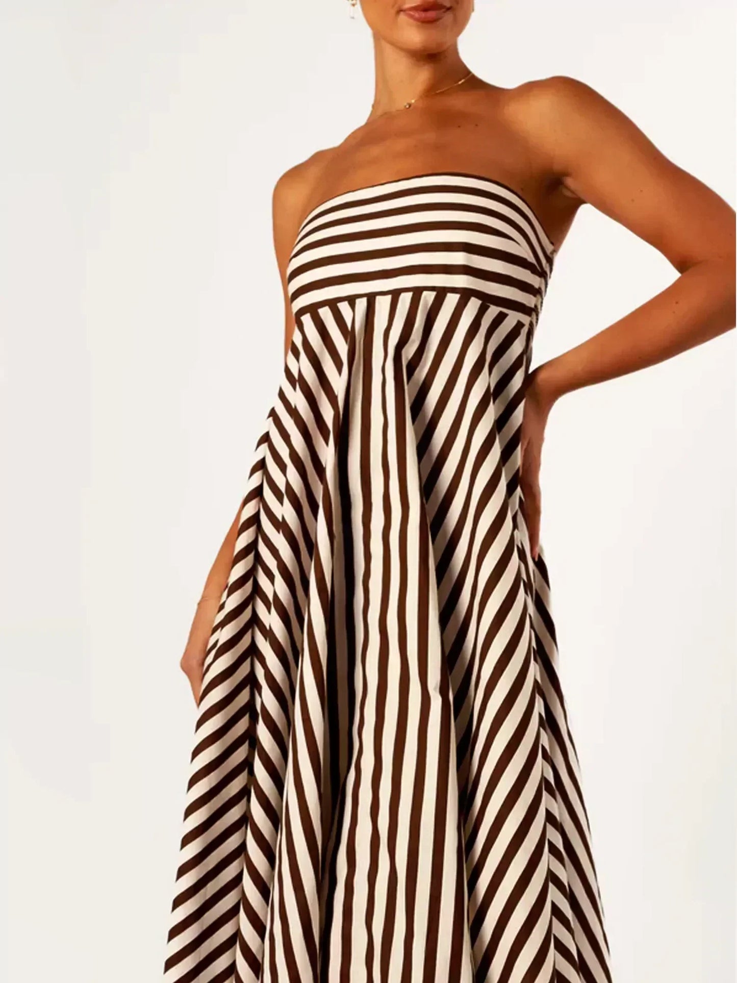 Women's Strapless Maxi Dress Elegant