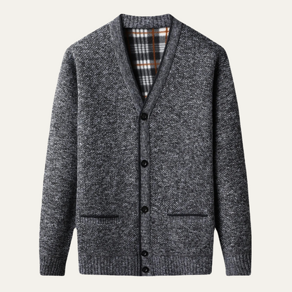 Men's Knitted Button Up Cardigan Warm Layer