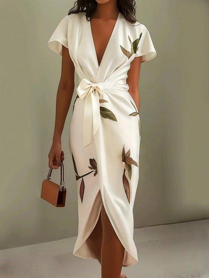 Women's Wrap Dress Adjustable Waist