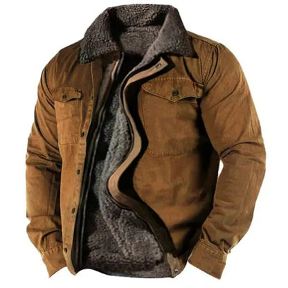 Men's Sherpa Lined Jacket Warm Interior