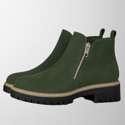 Women's Round Toe Zip Shoes