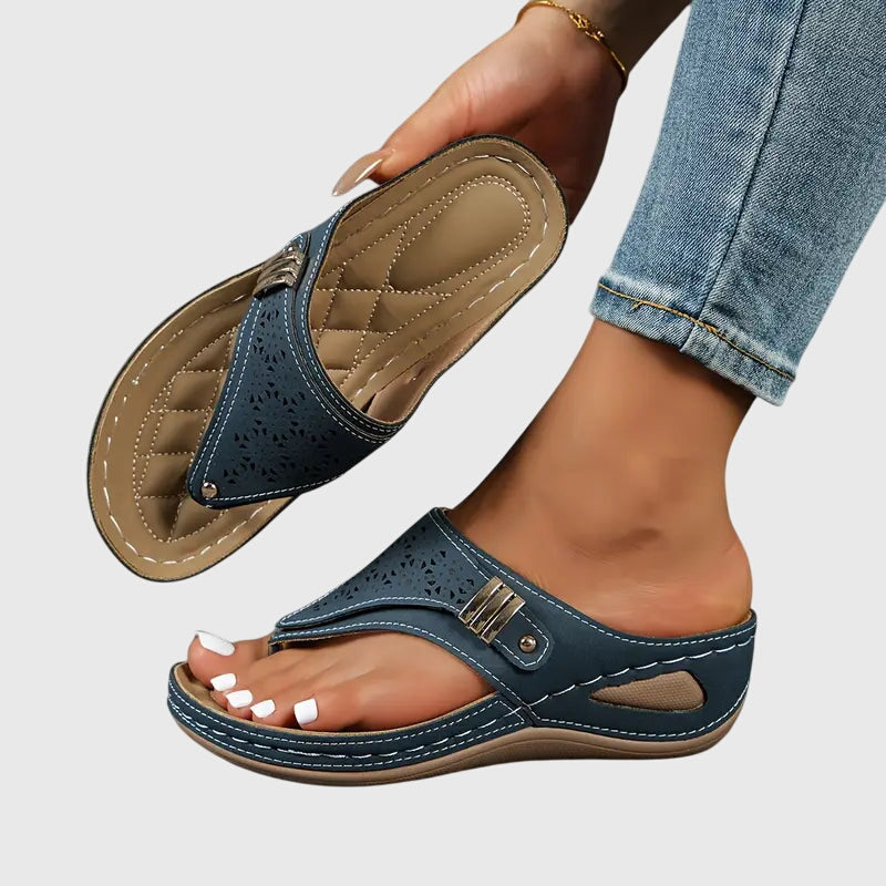 Stylish Women's Wedge Sandals with Cutout Details