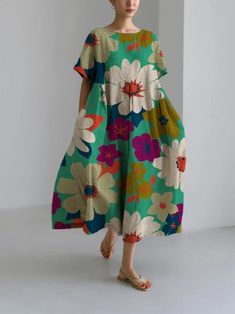 Vittoria Women's Floral Midi Dress Lightweight Comfortable - VibreMode