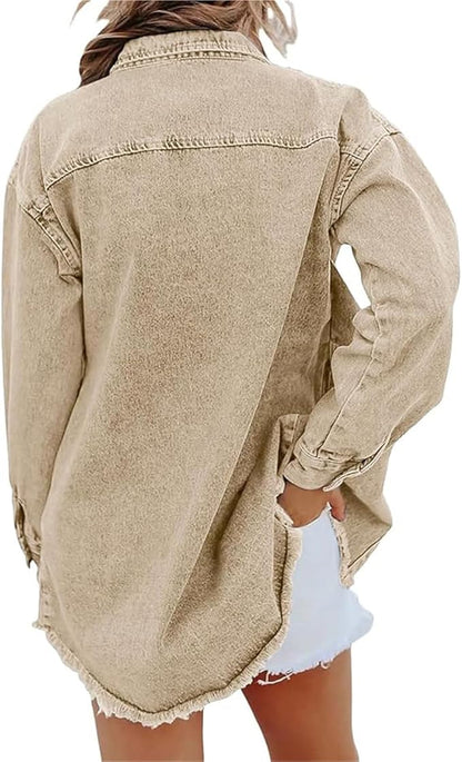 Women's Button Front Jacket Overshirt